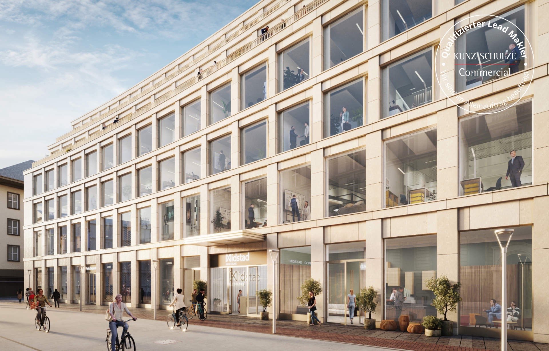 14557 - Mittendrin am Puls der Zukunft * Midstad * Neubau- Büroflächen in der Innenstadt!